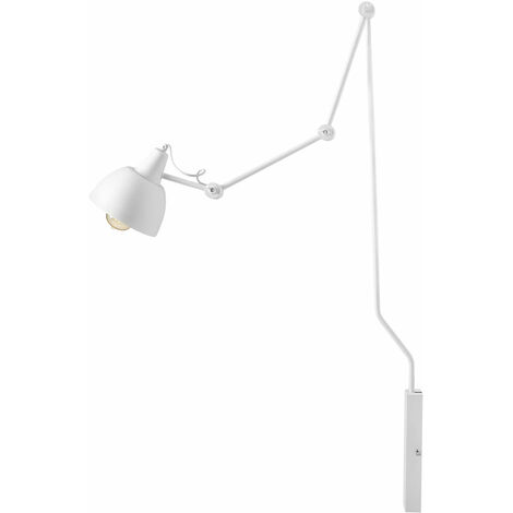 Wandleuchte Weiß E27 Metall Modern zum Lesen Wandlampe