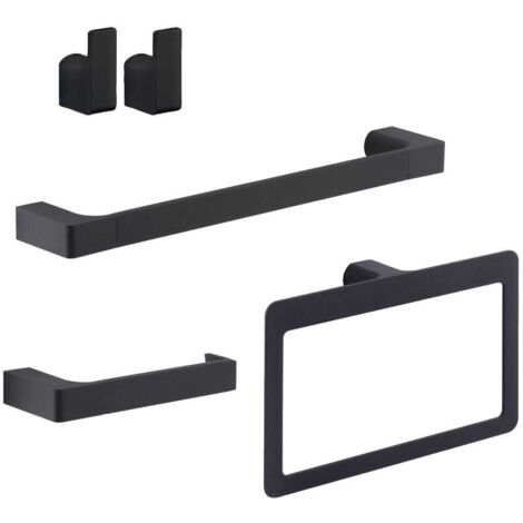 Wandmodell - Badset 4 Tlg, Mattschwarz  Giacinto