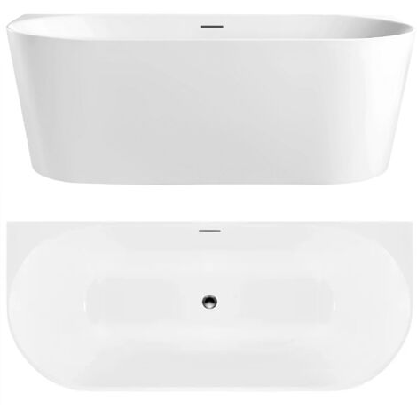 WANDMONTAGE BADEWANNE REA CAPRI SLIM 170 WHITE