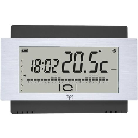 Wandmontage Touch Chronothermostat Schwarz TH/500 BK 230V