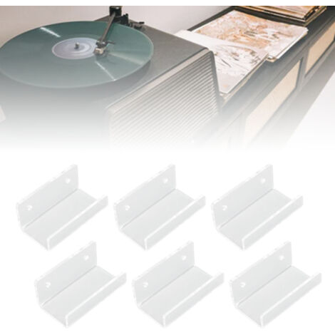 [Wandmontage] Transparentes Akustik-Wandregal für Schallplatten/CDs