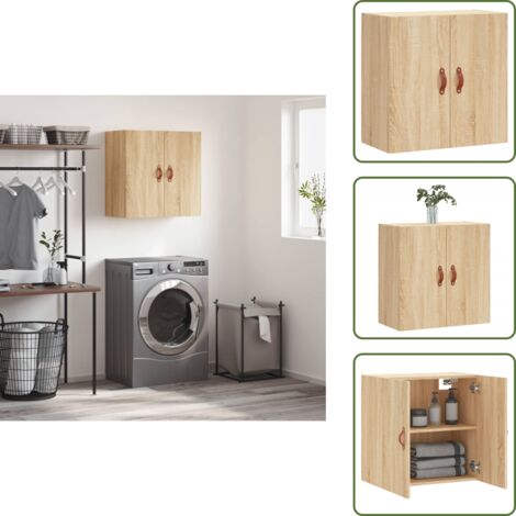 Wandmontage - vidaXL Wandschrank Sonoma-Eiche 60x31x60 cm Holzwerkstoff - Stauraum
