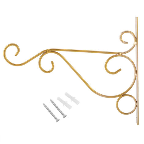 Wandmontierte Pflanzenhalterung aus Eisen, dekorativer Gartenhaken, dekorativer Wand-Topfhalter