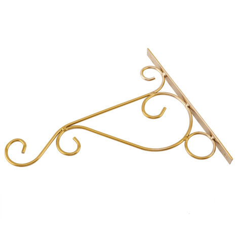 Wandmontierte Pflanzenhalterung aus Eisen, dekorativer Gartenhaken, dekorativer Wand-Topfhalter