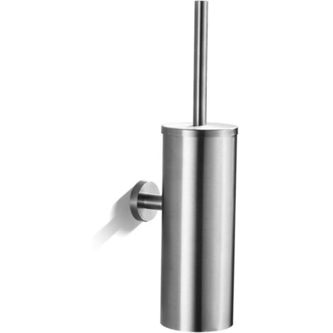 Wandmontierte WC-Bürste mit Halterung für Badezimmer aus Edelstahl und gebürstetem Nickel