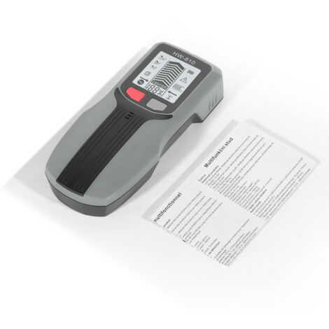 Wandmontierter Balkensucher, tragbarer Detektor mit LCD-Bildschirm für Holz, Metall und graue Wechselstromleitungen.