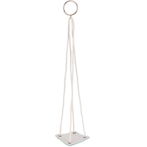 Wandmontierter Blumentopfhalter aus Baumwollseil mit PU-Lederfuß – 10 cm, grün