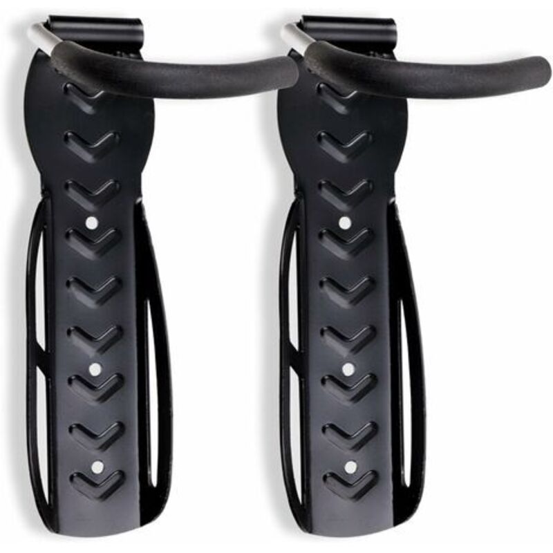 Image of Wandmontierter Fahrradhaken – Fester Haken – Fahrradständer, Wandhalterung – Schwarz, 2 Stück