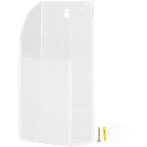 Wandmontierter Fernbedienungshalter aus Acryl – Transparenter Medienorganizer – Schlichter Kosmetikhalter