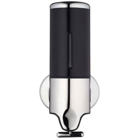Wandmontierter Flüssigseifenspender aus Edelstahl für Küche/Bad – 500 ml – Schwarz – Einfache Montage – Modernes, hygienisches Design – Geruchsneutraler Kunststoff