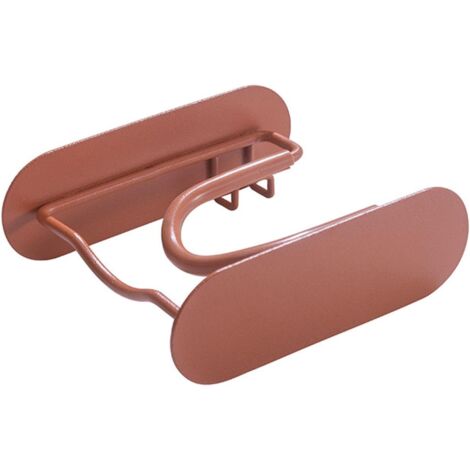Wandmontierter Haartrocknerhalter, platzsparend, Metall, für Badezimmer, 12 x 10 x 4 cm (braun)
