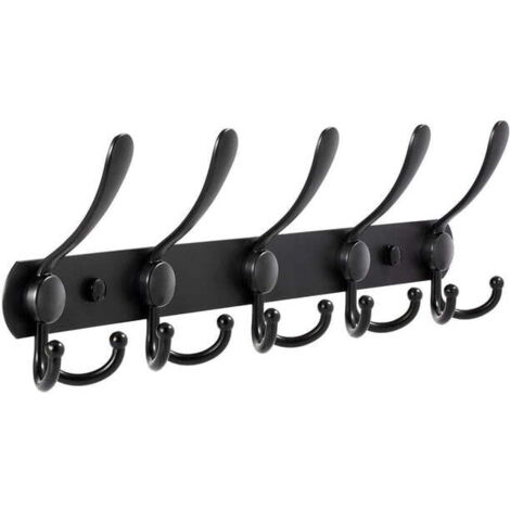 Wandmontierter Hakenhalter mit 5 Edelstahlhaken