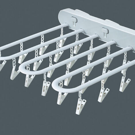 Wandmontierter Kleiderständer mit Clips – Robustes ABS und kompaktes Design