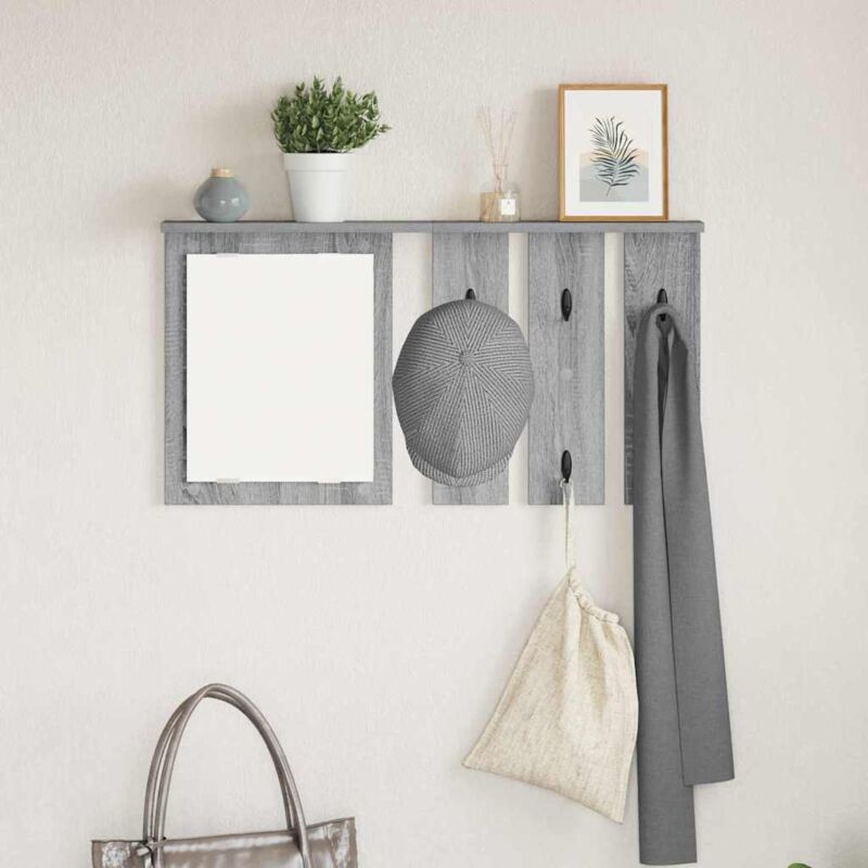 Wandmontierter Kleiderständer Grau Sonoma 85 X 10 X 45 Cm Vidaxl