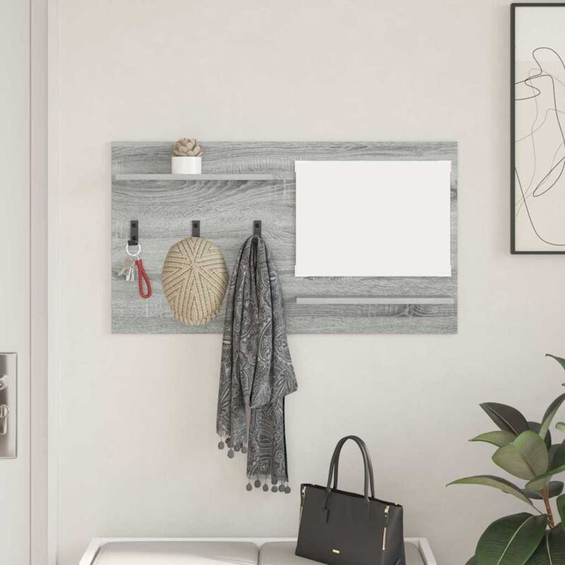 Wandmontierter Kleiderständer Grau Sonoma 90 X 10 X 50 Cm Vidaxl