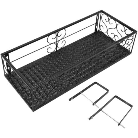 Wandmontierter Pflanzenhalter für Balkone, Sukkulentenregal für Innenfenster, schmiedeeiserner Hängeblumentopf, geeignet für 10,5 cm Geländer