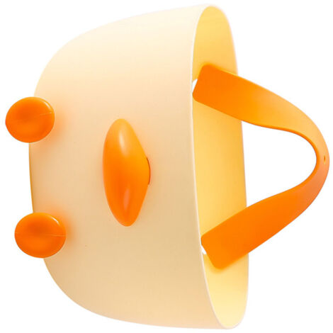Wandmontierter PP-Korb mit Cartoon-Design und Klebefläche zur Aufbewahrung von Kartoffeln, Ingwer, Zwiebeln, Knoblauch, Obst und Gemüse in der Küchenspeisekammer.