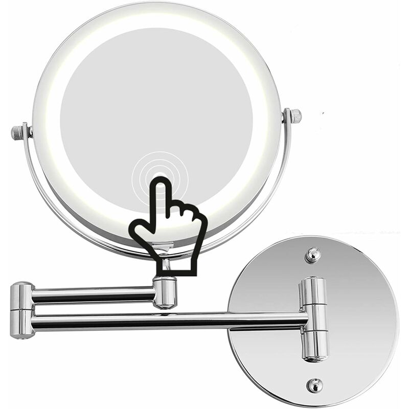Wall-mounted vanity mirror with led light