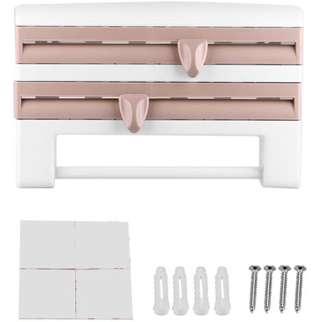 Wandmontierter Soßenflaschenhalter, Frischhaltefolienspender und Papierhandtuchhalter