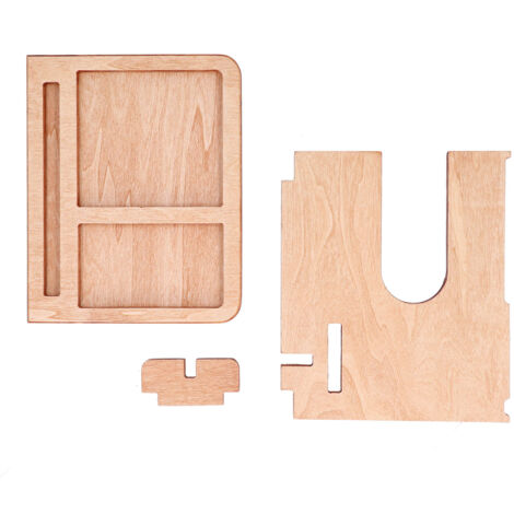 Wandmontierter Telefon- und Schlüsselhalter aus Holz, Schreibtisch-Organizer mit polierter Oberfläche für Uhren und Brillen.
