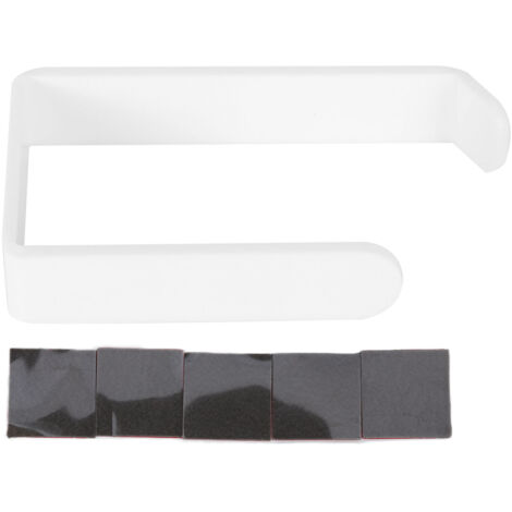Wandmontierter Toilettenpapierhalter aus Acryl – Montage ohne Bohren für Bad und Küche – Weiß