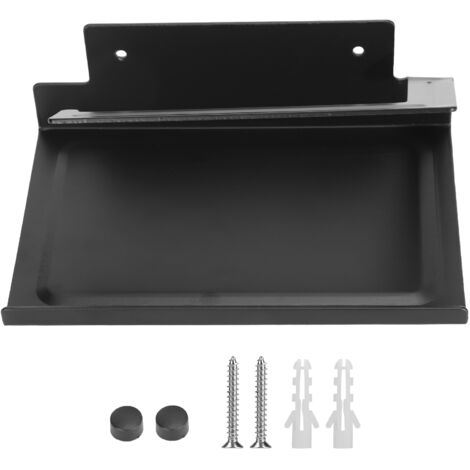 Wandmontierter Toilettenpapierhalter mit Handyhalterung, schwarze Badezimmeraccessoires