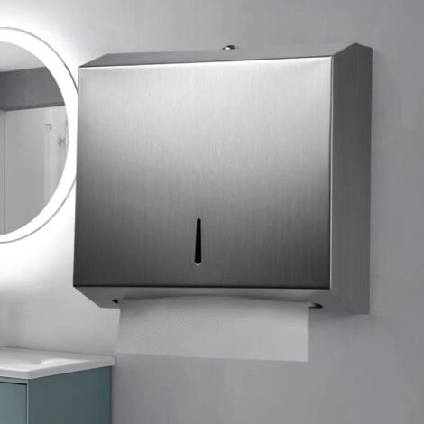 Wandmontierter Toilettenpapierspender aus Edelstahl 304 mit Schlüsselschloss – Langlebiges Modell für Toiletten und Badezimmer – Einfache Montage mit Schrauben oder Klebestreifen