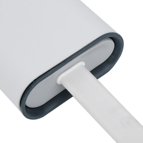 Wandmontierter WC-Schwamm mit belüfteter Halterung und ergonomischem Griff – PP- und TPR-Eckenreinigungsset (355 x 100 x 43 mm, weiß, rosa, blau, grau)
