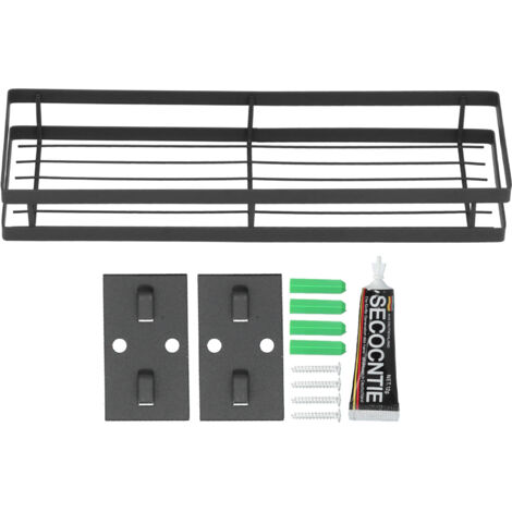 Wandmontiertes Gewürzregal aus Eisen für Küche und Schrank, 40 cm lang