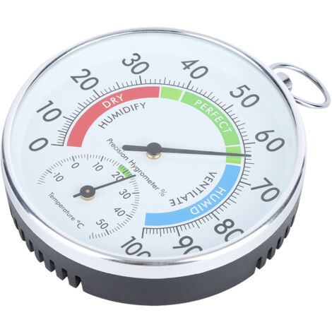 Wandmontiertes Thermometer-Hygrometer für den Innenbereich – Misst Temperatur und Luftfeuchtigkeit für Zuhause und Büro