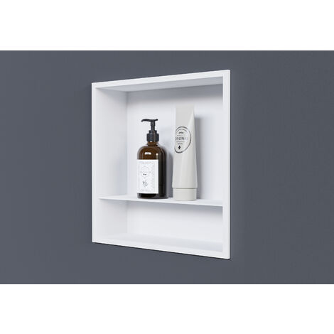 Wandnische Bernstein NT303010X Edelstahl 30x30x10cm mit Ablagefach Weiß