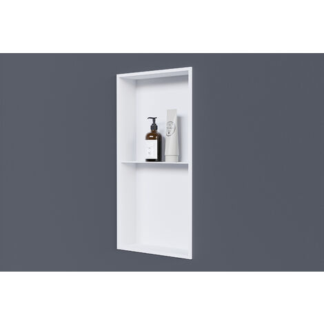 Wandnische Bernstein NT306010X Edelstahl 30x60x10cm mit Ablagefach Weiß