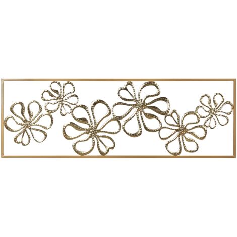 Wandobjekt Blume CERIUM Metall 31 cm Gold