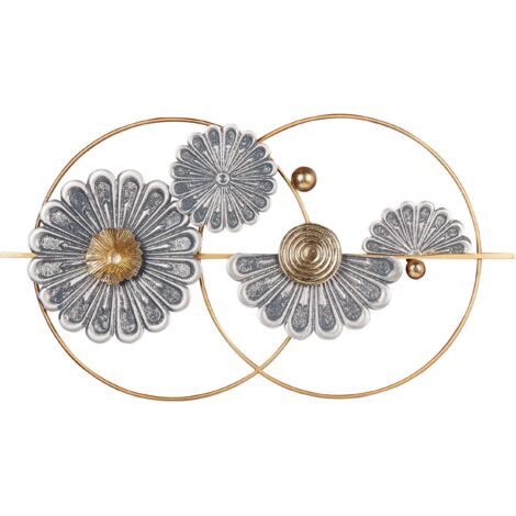 Wandobjekt Blume PROMETHIUM Metall 51 cm Gold