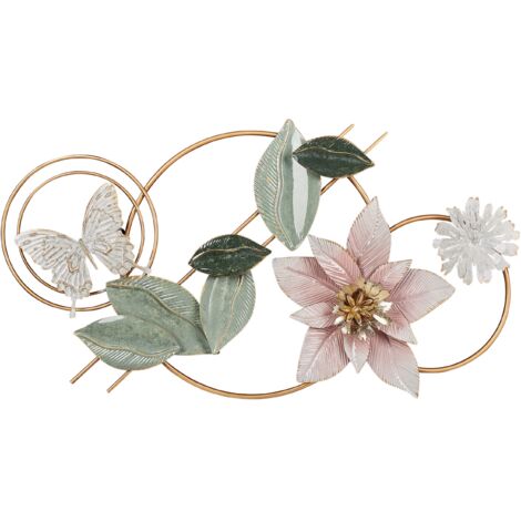 Wandobjekt Blume THORIUM Metall 44 cm Bunt