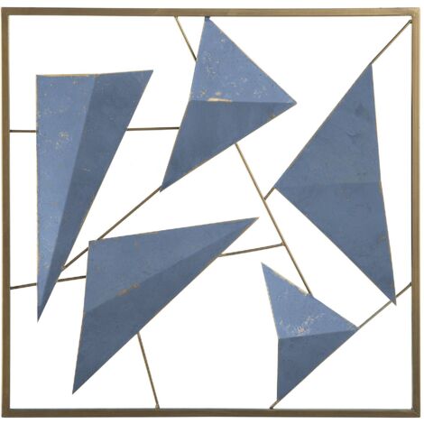 Wandobjekt ZINC Metall 50 cm Blau