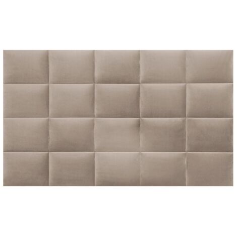 Wandpaneel Bett-Kopfteil - 200 cm - Samt - Beige - BARTEL von Pascal Morabito