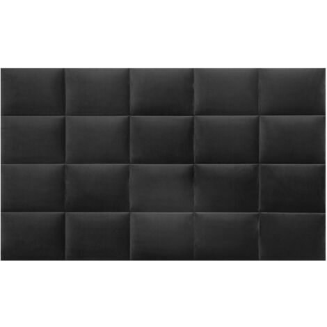 Wandpaneel Bett-Kopfteil - 200 cm - Samt - Grau - BARTEL von Pascal Morabito