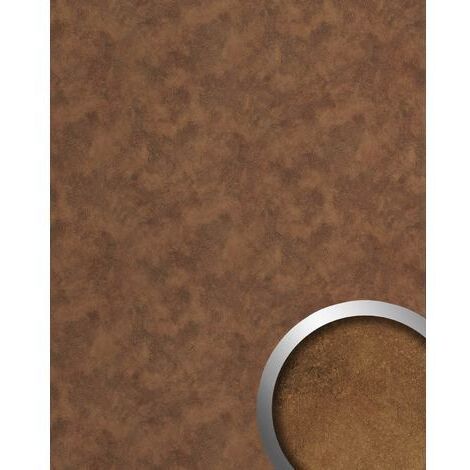 Wandpaneel Metalloptik WallFace 26523 OXIDIZED Wandverkleidung glatt im Vintage Look Rost-Optik selbstklebend abriebfest kupfer-braun 2,6 m2