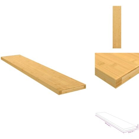 Wandregal 100x20x2,5 cm Bambus - Bambus Regal - Wandregal - Deko Regal - Regal Holz - Wohnraum Organisation