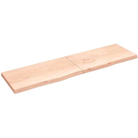 Wandregal 220x60x(2-6) cm Massivholz Eiche Unbehandelt vidaXL