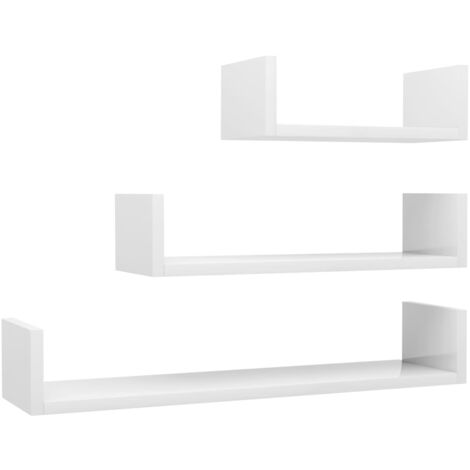 3x Wandregal Holzwerkstoff Hängeregal Bücherregal Regal mehrere Auswahl