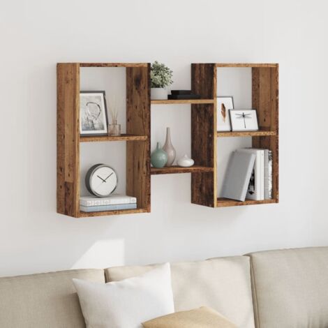 Wandregal Altholz-Optik 96x18x60 cm Holzwerkstoff vidaXL