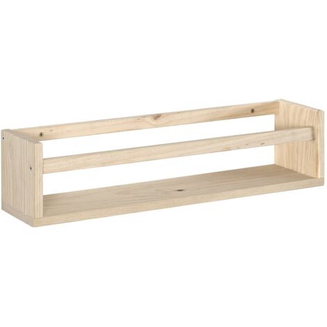 Wandregal aus massiver Kiefer - L60 x H15 cm