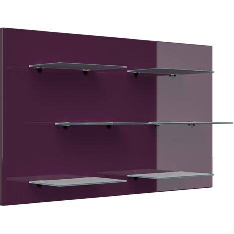 Wandregal Emotion 6 Glasablagen 104x60 cm Brombeer