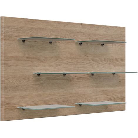 Wandregal Emotion 6 Glasablagen 104x60 cm Eiche