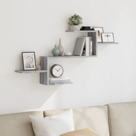 Wandregal Grau Sonoma 104x15x49 cm Holzwerkstoff vidaXL