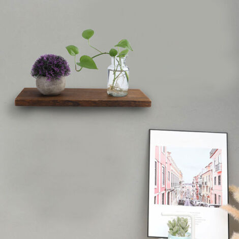 [Wandregal] + Hängende Präsentationsplatte für das Wohnzimmer, Paulownienholz, 30 cm