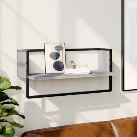 Wandregal mit Sonoma Grau 65x25x30 cm