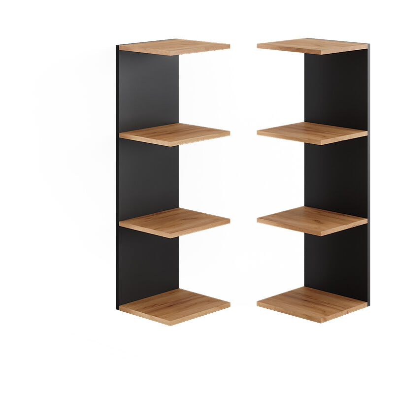 Wandregal Paolo, Anthrazit, 30 X 95 Cm 2er Set Vicco